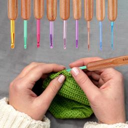 9Pcs Bambu Agulhas De Tricô Set Crochet Ganchos 2-6mm Crochet para Weave Fio Handle Agulhas De Costura Ferramenta Knitting Crochet Kit - Image 3