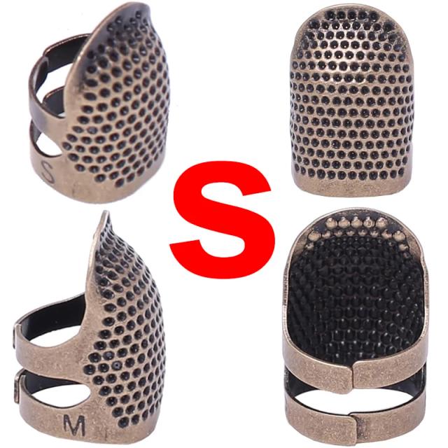 Dedal Ajustável de Metal Retro para Costura - Protetor de Dedos Antiderrapante para Bordado Artesanal - Disponível em Pacotes de 1 ou 10 Peças