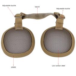 Tactical Steel Mesh Ear Protector para capacetes rápidos, Airsoft Field Equipment, Capa de proteção para a maioria dos capacetes - Image 5