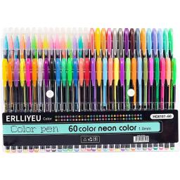 Conjunto de canetas gel coloridas para adultos, Fine Point Art Marker, 60 cores únicas, livros para colorir, rabiscar, Scrapbooking, desenho - Image 1