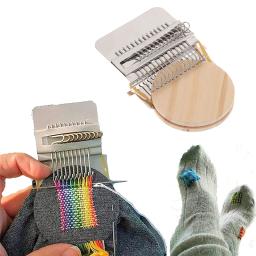 Mini Darning Loom Machine, DIY Vestuário Costura, Pequeno Mender, Máquina de Darning com Instruções, Acessórios - Image 1