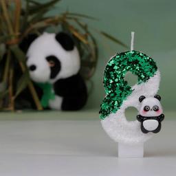 Velas Digitais Criativas para Bolo De Aniversário, Velas Panda Bonito, Vela De Atmosfera De Festa, Suprimentos De Decoração De Cena - Image 4