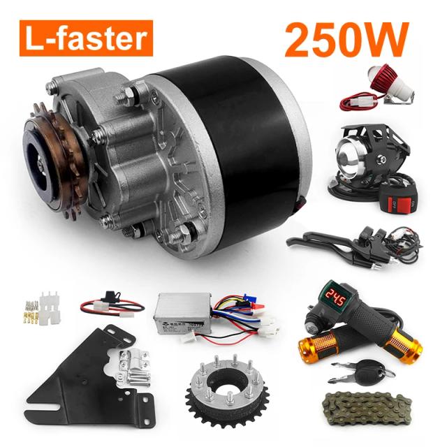 Kit de Conversão Motor Eletrico Bicicleta 24V/36V 250W Aro 24-27 Polegadas