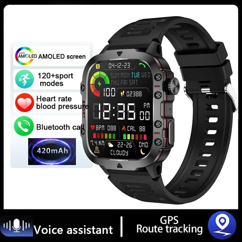 Xiaomi-relógio inteligente militar para homens, esportes ao ar livre, rastreador de fitness, monitor de saúde 24h, IP68, 5ATM, 1.96 ", novo, 2021 - Image 1