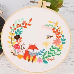 Flower Embroidery Starter Kit para iniciantes, DIY Cross Stitch Set, Costura Arte, Pintura Animal Craft, Decoração para casa - Image 2