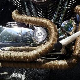 Rolo De Pano De Isolamento Térmico De Fibra De Vidro De Escape De Motocicleta, Peças De Proteção De Algodão, Branco Preto e Dourado - Image 4