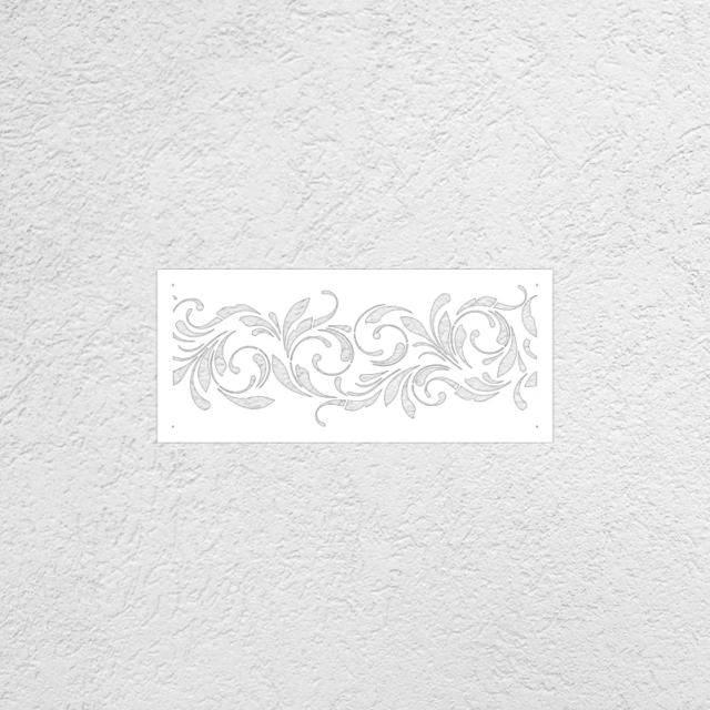 Estêncil Vintage para Pintura em Gesso - Decoração Retro com Borda S362 de 38cm a 88cm