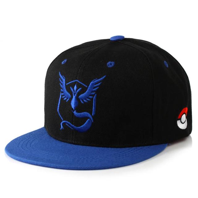 Boné Snapback Unissex Go Team Valor com Bordado de Anime - Estilo Hip Hop e Místico para Jovens