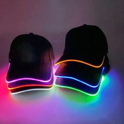 LED luminosos bonés de beisebol, iluminar chapéus coloridos, chapéu de festa, chapéu de praia, festa de pesca - Image 4