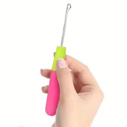 Premium Trava Gancho Crochet Agulha, Extensões de Cabelo, Penas, Tapetes, Trança Mais Rápida, Micro, Tamanho Grande, 1Pc - Image 3