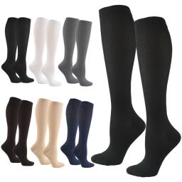 Meias de compressão de varizes para homens e mulheres, apto para golfe, rugby, corrida, caminhada, esportes, anti fadiga, condução, viagem, voo - Image 1