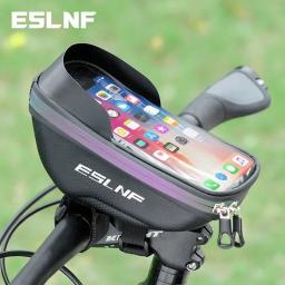 ESLNF-Waterproof Hard Shell Phone Bag, Cycling Bag, Handlebar Bag, Grande Capacidade, Touchscreen Compatível, Acessórios de bicicleta - Image 1
