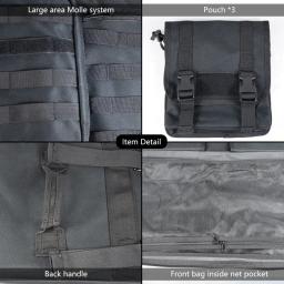 Mochila longa para caça, pesca, acessórios táticos, Protect Case, bolsa removível, Molle System, Camping ao ar livre, 46" - Image 4