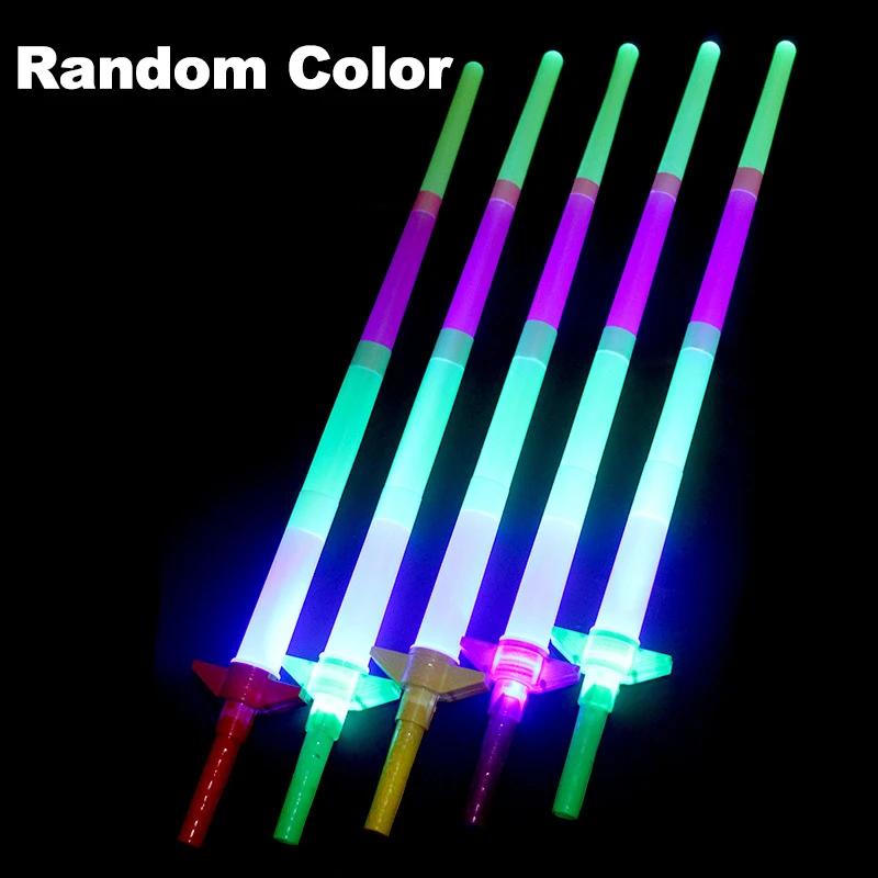 20 pçs retrátil led luz piscando brilho varinhas brinquedos led decorar colorido seguro festa de casamento decoração - Image 1