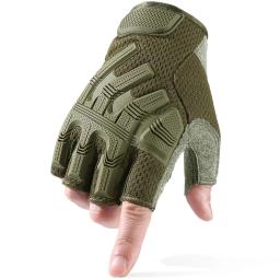 Luvas sem dedos respiráveis antiderrapantes para homem, luvas de caminhada, acampar, dirigir, trabalhar, tiro, caça, luva tática - Image 1