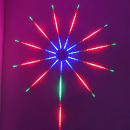 Fogos de artifício led luzes tira rgb meteoro firework lâmpada bluetooth controle app para festa de natal casamento quarto decoração da parede - Image 1