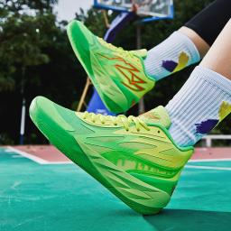 TopFight-Tênis de Basquete Masculino, Padrão Chama, Malha, Respirável, Mid Cut, Tênis Esportivos, Amortecimento, Botas de Cesta Casual, Bola 2.0 - Image 4