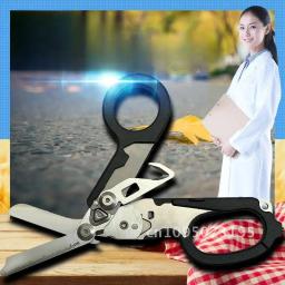 Multifuncional leatherman raptor primeiros socorros tático dobrável tesoura ferramenta de sobrevivência ao ar livre combinação tesoura tática - Image 6
