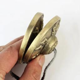 Himalayan tingsha sino nepalês cobre címbalo carrilhão instrumento de percussão de bronze feito em meditação tradicional artesanato sino - Image 3