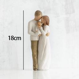 Resina Casal Estátua Miniaturas Caráter Familiar, Enfeites, Acessórios Para Casa, Dia Dos Namorados, Casamento Aniversário Presentes - Image 5