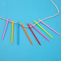 100Pcs Plástico Costura Agulhas Lã Bordado Tapeçaria Tecelagem Agulhas para Artesanato Vestuário Sapatos DIY Kniting Cusp Crochet Ganchos - Image 5