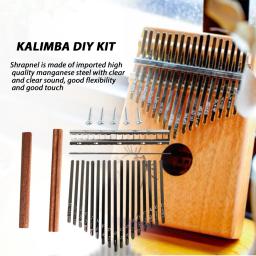 Kit de 17 teclas de instrumentos musicais kalimba, acessórios, ponte, tuning, martelo, polegar, piano, instrumentos musicais, diy - Image 1