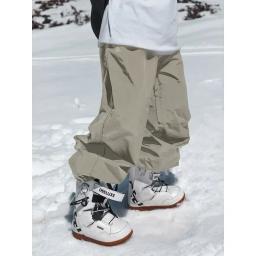 Calças de esqui de placa dupla profissional, à prova d'água, ajuste solto, resistente ao desgaste, calças de snowboard masculinas - Image 4