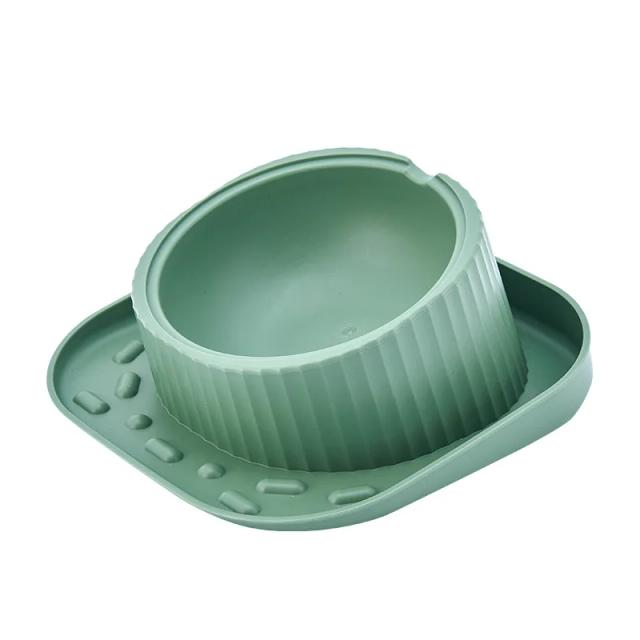 Tigela de Alimentação Elevada para Gatos em Aço Inoxidável: Suporte Ergonômico para Proteger a Coluna Cervical e Resistente a Quedas