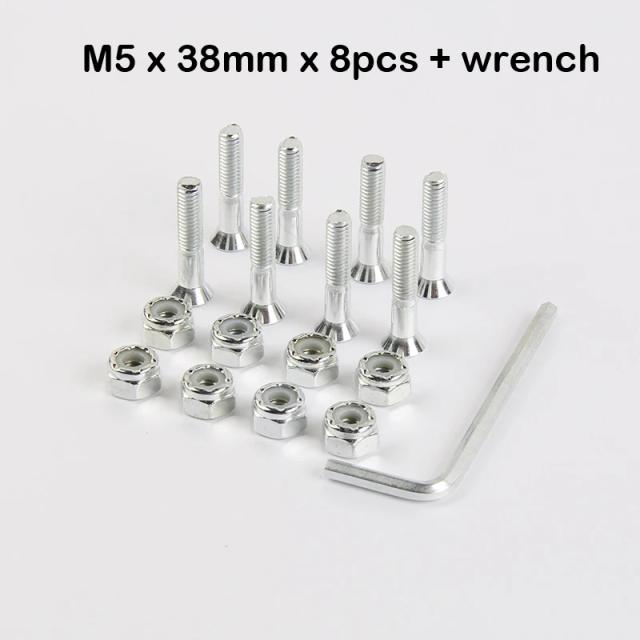 Skate Trucks Parafusos M5x2 25/32/38/44/50mm Antiferrugem Duráveis Kit Reparo Rodas