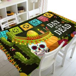 Day of the Dead Toalha de Mesa Padrão Crânio, Decoração Festa, Casa, Restaurante, Cozinha, Acessórios - Image 4