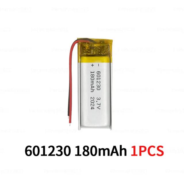 Bateria Recarregável de Polímero de Lítio 180mAh 3.7V para Headsets Bluetooth, Ventiladores Portáteis e Gravadores TWS