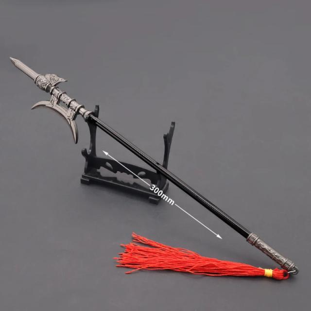 Arma de Brinquedo Lu Bu Halberd dos Três Reinos - Modelo Antigo de 22cm e 30cm para Filme e Televisão