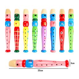 Flauta de madeira pequena para crianças, ritmo colorido de aprendizagem, instrumento musical, educação infantil, brinquedos musicais, 1 pc - Image 2