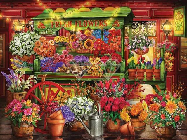 Kit de Pintura em Diamante 5D DIY com Veludo: Paisagens, Cavalos, Carros e Mosaicos para Decoração de Natal e Casa