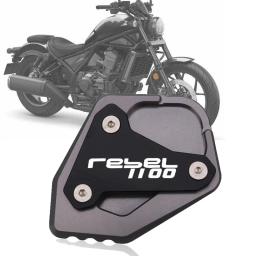 Motocicleta cnc kickstand pé suporte lateral extensão almofada suporte ampliar placa para rebel cmx1100 cm1100 cmx 1100 2020-2022 - Image 1