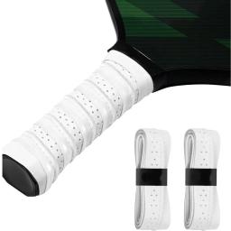 1 pacote pickleball paddle grip fita anti deslizamento suor absorvente pickleball overgrip perfurado universal raquete de tênis aderência fita - Image 1