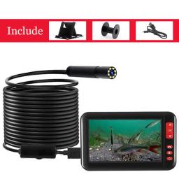 Localizador portátil da profundidade dos peixes com pacote integrado, câmera subaquática HD, câmera de pesca 70 °, 1080p, 4.3 Polegada, LCD - Image 4
