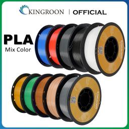 Kingroon pla filamento 1.75mm 5/10kg plástico pla para impressora 3d, padrão 1kg/rolo filamentos de impressão 3d cor misturada envio local - Image 1