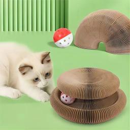 Gato dobrável órgão mágico gato arranhando placa brinquedo engraçado moagem garra dormir cama engrossado gato interativo brinquedos para animais de estimação suprimentos - Image 1