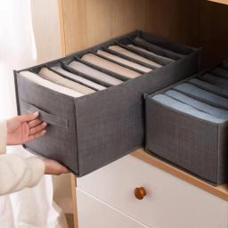 Organizadores de armazenamento dobrável, caixas divisórias para jeans, meias, sutiã, roupeiro, roupas, roupas íntimas, gaveta, conjuntos de armários - Image 2