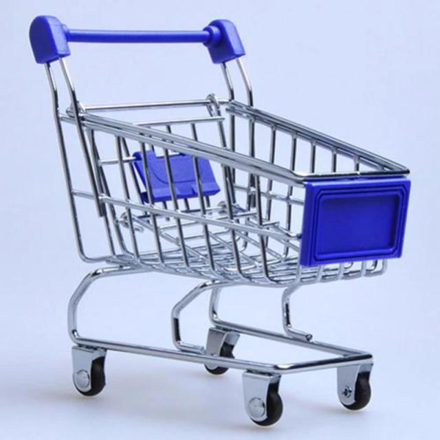 Mini Carrinho de Compras de Supermercado Modelo de Mesa 1 Unidade