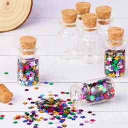 10/100 pçs mini garrafas de vidro transparente com rolha de cortiça garrafas de mensagem para decoração de festa de aniversário de casamento diy frascos presentes - Image 6