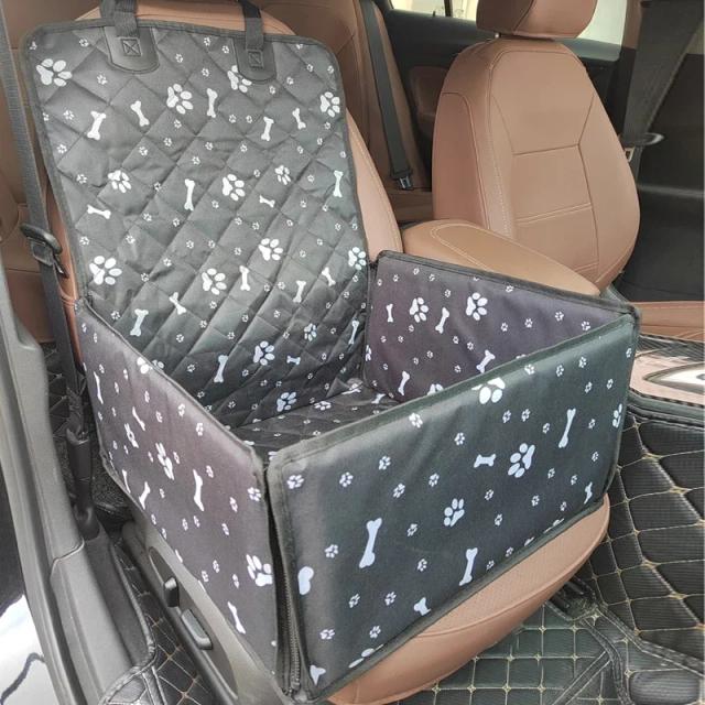 Porta-animais impermeável dobrável com tampa de assento para cães e gatos no porta-malas do carro