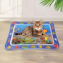 Tapete de água sensorial para cães e gatos, Tapete espesso com peixes, Jogando Water Pad, Verão - Image 4