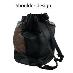 Voleibol bola de futebol armazenamento mochila ombro mensageiro bagbasketball mochila metade net drawstring equipamentos esportivos saco líquido - Image 3