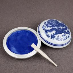 Handmade Seal Paste Blue Stamp Pad com caixa de embalagem de cerâmica, nome quadrado e redondo, caligrafia e pintura, assinatura Chop - Image 3