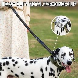 Choque reflexivo absorvendo pet trelas com cinto de segurança de carro para cães grandes, Heavy Duty, trela tática do cão Bungee, sem tração - Image 4