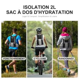 INOXTO-Mochila leve de hidratação para homens e mulheres, mochila de ciclismo ao ar livre, mochila de corrida fora de estrada 15L - Image 3