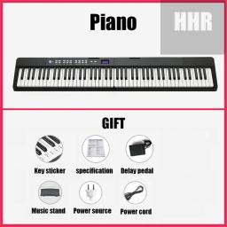 Piano Musical Eletrônico Dobrável, 88 Teclas, Controlador Midi, Sintetizador, Instrumentos Digitais de Órgão, Teclado, Música - Image 5