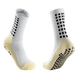 Meias de futebol de algodão para homens, meias antiderrapantes de compressão, meias esportivas, meias grip, novas - Image 2